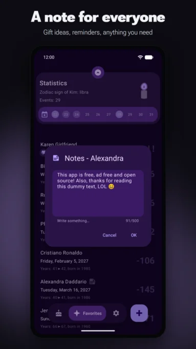 Birday - Birthday Manager screenshot 8
