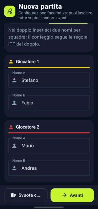 Tennis Score Manager screenshot 1
