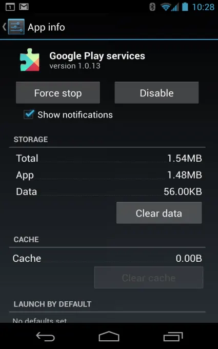 Google Play services screenshot 2