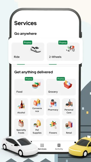 Uber: Rides, eats, hotels screenshot 1