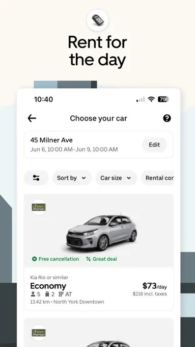 Uber: Rides, eats, hotels screenshot 6