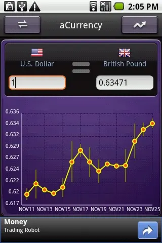 aCurrency (exchange rate) screenshot 5