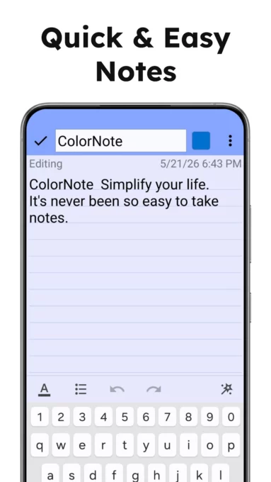 ColorNote Notepad Notes screenshot 3