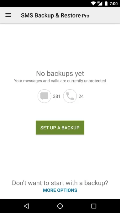 SMS Backup & Restore Pro screenshot 1