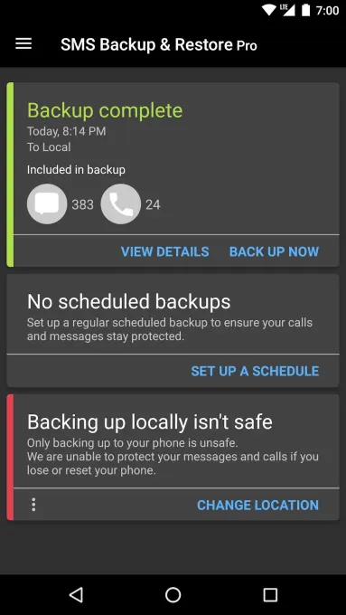 SMS Backup & Restore Pro screenshot 7