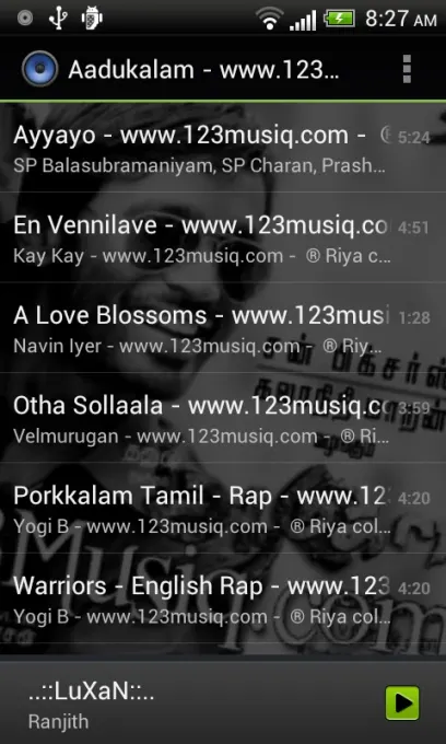 Default Music Player screenshot 1