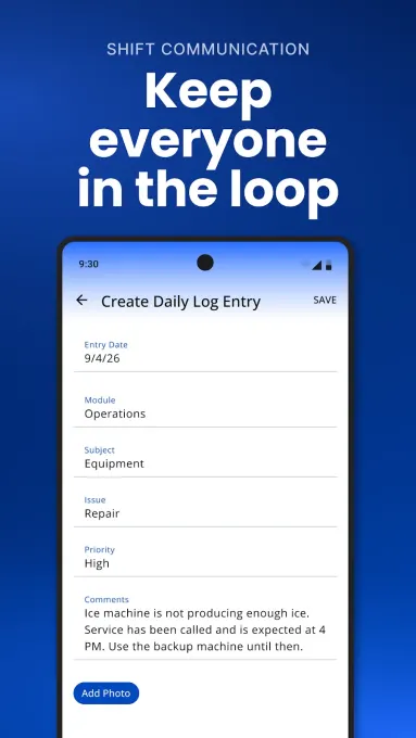 HotSchedules Logbook screenshot 2