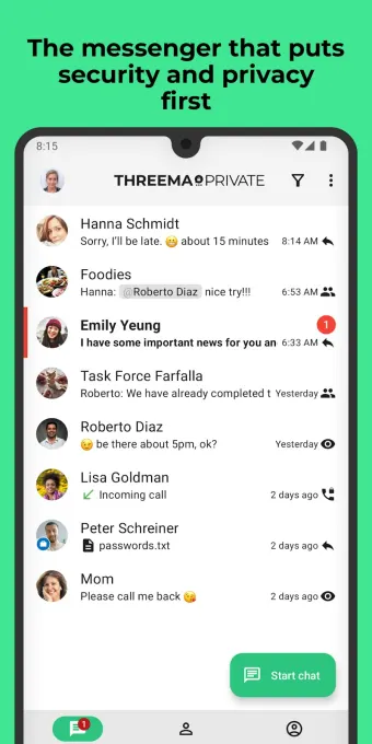 Threema. The Secure Messenger screenshot 1