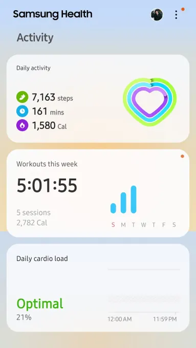 Samsung Health screenshot 2
