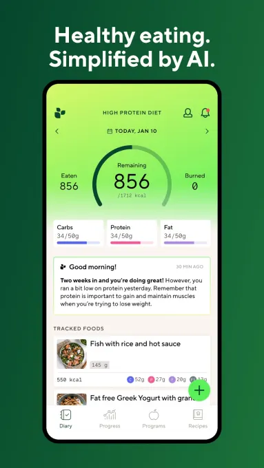 Lifesum: AI Calorie Tracker screenshot 1