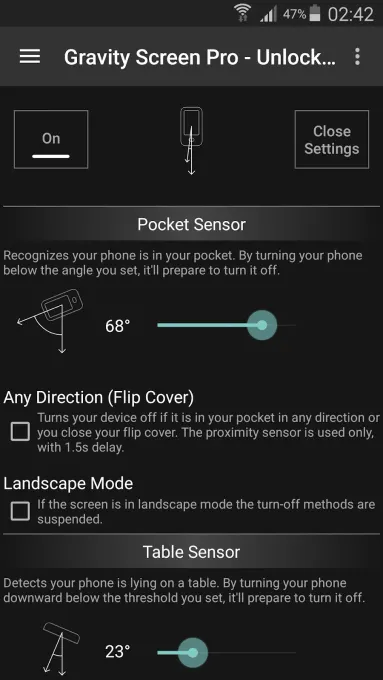 Gravity Screen - On/Off screenshot 1