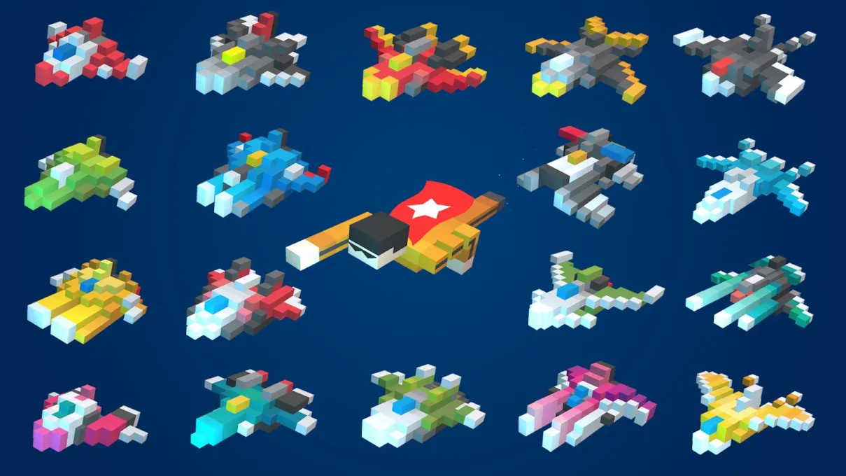 Sky Wings: Pixel Fighter 3D screenshot 8