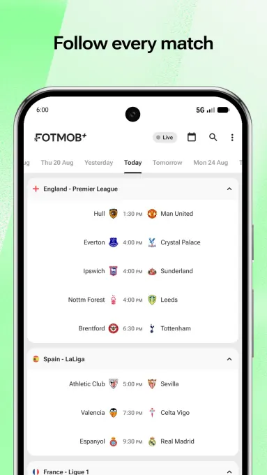 FotMob - Soccer Live Scores screenshot 1