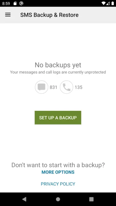 SMS Backup & Restore screenshot 1