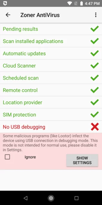Zoner Mobile Security screenshot 5