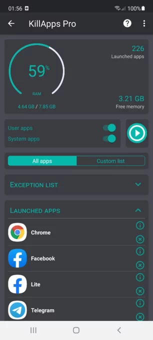 Killapps - Close Running Apps screenshot 4