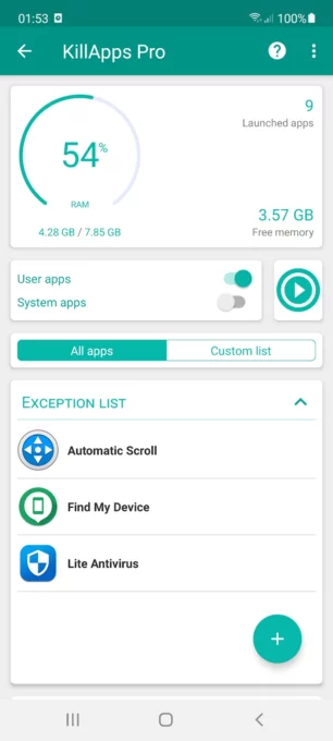 Killapps - Close Running Apps screenshot 1