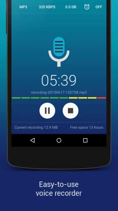 Hi-Q MP3 Voice Recorder (Pro) screenshot 1