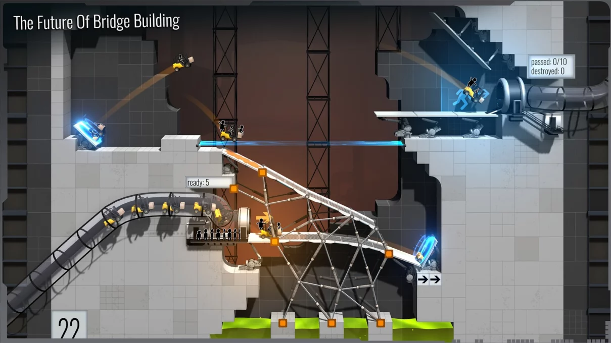 Bridge Constructor Portal screenshot 2