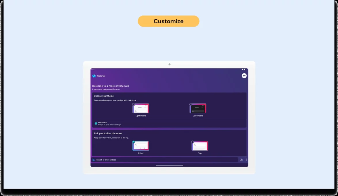 Waterfox: Private Web Browser screenshot 4