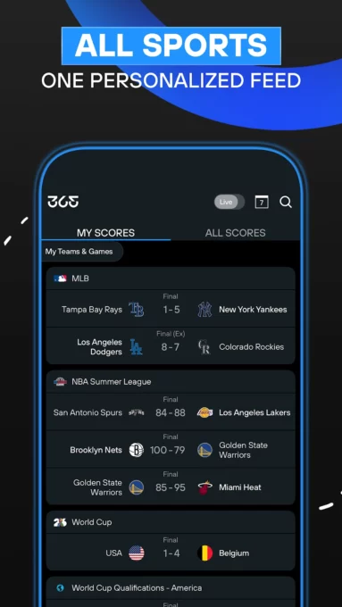 365Scores: Live Sports Scores screenshot 3