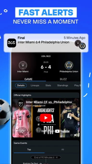 365Scores: Live Sports Scores screenshot 2