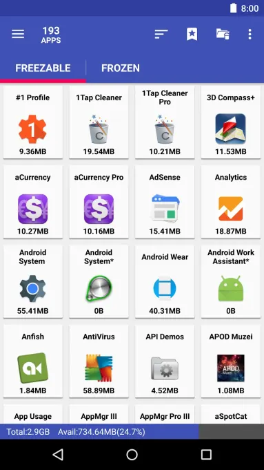 AppMgr Pro III (App 2 SD) screenshot 3