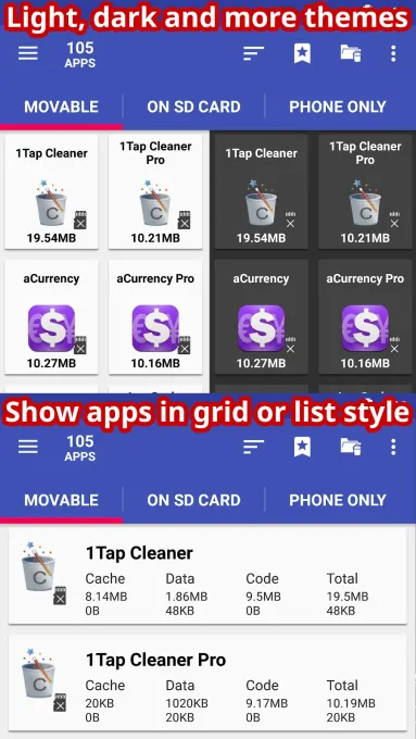 AppMgr Pro III (App 2 SD) screenshot 5