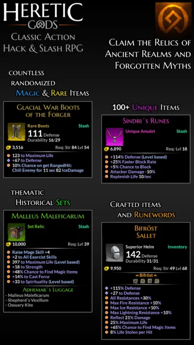 Heretic Gods: Hack & Slash RPG screenshot 3