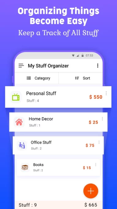 My Stuff Organizer screenshot 1