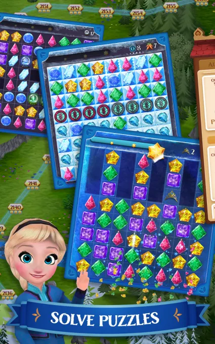 Disney Frozen Free Fall Games screenshot 1