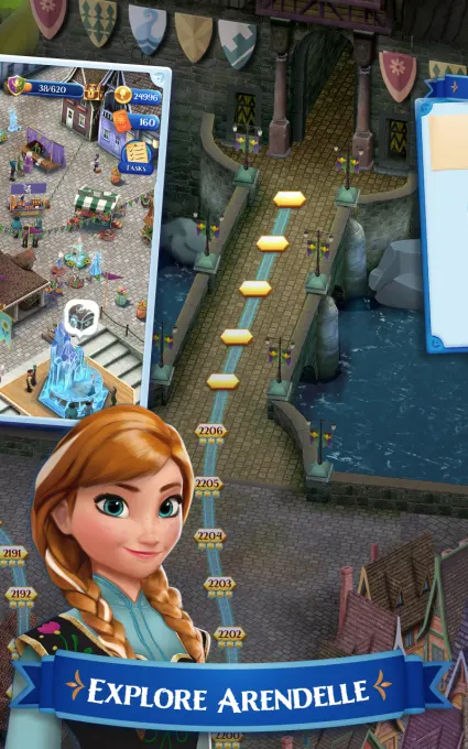 Disney Frozen Free Fall Games screenshot 4